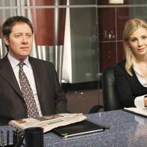 Still of James Spader and Monica Potter in Boston Legal 2004