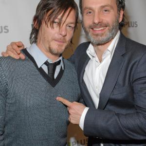 Norman Reedus and Andrew Lincoln at event of Vaiksciojantys negyveliai 2010