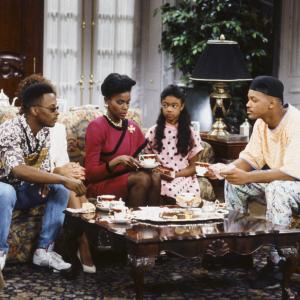 Still of Will Smith Tatyana Ali Alfonso Ribeiro Ashley Bank Janet Hubert and Jeffrey A Townes in The Fresh Prince of BelAir 1990
