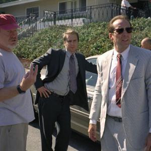 Nicolas Cage Ridley Scott and Sam Rockwell in Matchstick Men 2003