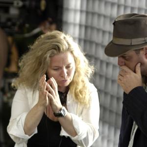 Patricia Rozema and Chris O'Donnell on the set of Kit Kittredge: An American Girl
