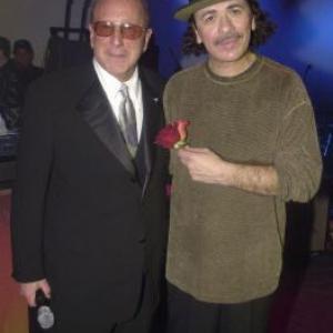 Clive Davis and Carlos Santana