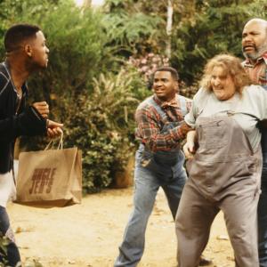 Still of Will Smith, Alfonso Ribeiro, Rusty Schwimmer and James Avery in The Fresh Prince of Bel-Air (1990)