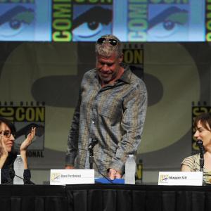 Ron Perlman Katey Sagal and Maggie Siff at event of Sons of Anarchy 2008