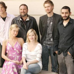 Joel Silver, Elisha Cuthbert, Paris Hilton, Chad Michael Murray, Jared Padalecki and Jaume Collet-Serra at event of Vasko namai (2005)