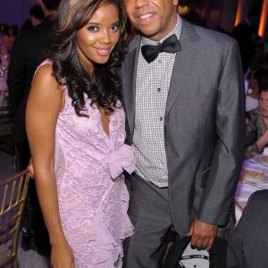 Russell Simmons and Angela Simmons