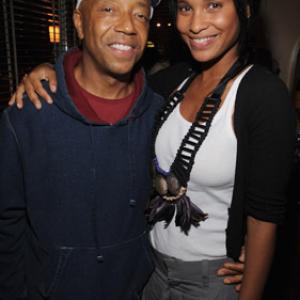 Russell Simmons and Joy Bryant at event of Gelezinis zmogus 2008
