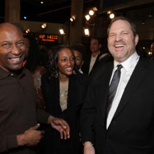 John Singleton and Harvey Weinstein at event of The Great Debaters 2007