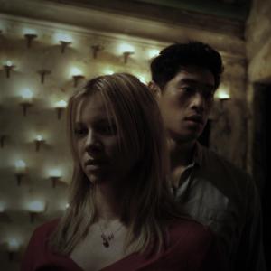 Still of Amy Smart and Tim Chiou in Seventh Moon (2008)