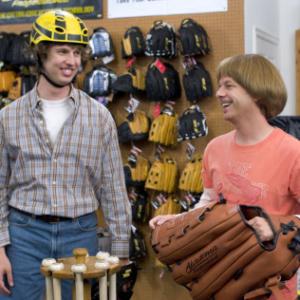 Still of David Spade and Jon Heder in The Benchwarmers 2006