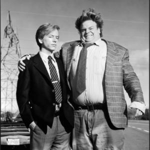 Still of Chris Farley and David Spade in Tommy Boy 1995
