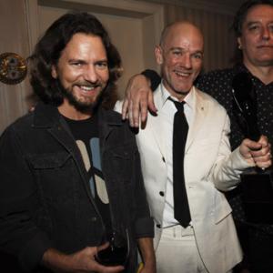 Michael Stipe Peter Buck and Eddie Vedder