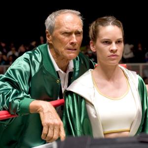 Still of Clint Eastwood and Hilary Swank in Mergina verta milijono 2004