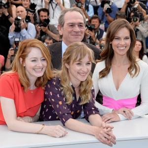 Tommy Lee Jones Miranda Otto Hilary Swank and Sonja Richter at event of The Homesman 2014