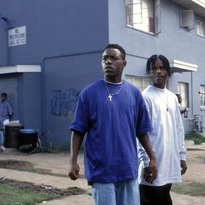 Still of Larenz Tate and Tyrin Turner in Menace II Society (1993)