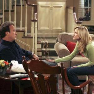 Still of James Belushi and Courtney ThorneSmith in According to Jim 2001
