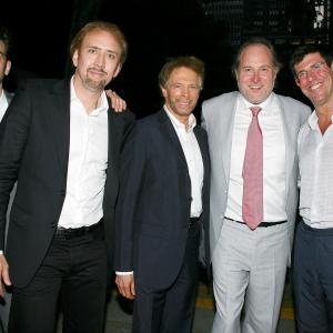 Nicolas Cage, Jerry Bruckheimer, Jon Turteltaub, Jay Baruchel and Rich Ross at event of Burtininko mokinys (2010)