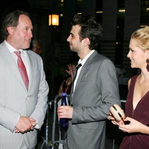 Jon Turteltaub, Jay Baruchel and Teresa Palmer at event of Burtininko mokinys (2010)