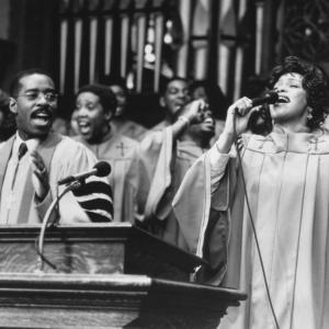 Still of Whitney Houston and Courtney B Vance in The Preachers Wife 1996