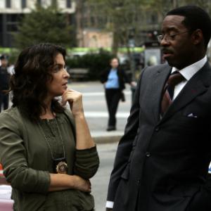 Still of Annabella Sciorra and Courtney B Vance in Law amp Order Criminal Intent 2001