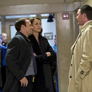 Still of Tom Selleck, Bridget Moynahan and Donnie Wahlberg in Blue Bloods (2010)