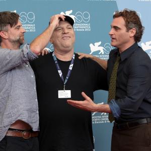 Paul Thomas Anderson Joaquin Phoenix and Harvey Weinstein at event of The Master 2012