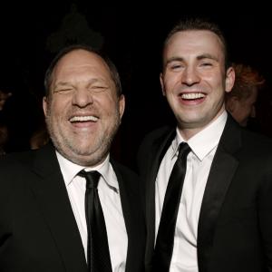Harvey Weinstein and Chris Evans