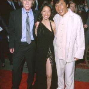 Jackie Chan Lucy Liu and Owen Wilson at event of Sanchajaus kaubojus 2000