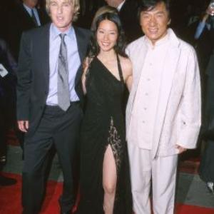 Jackie Chan, Lucy Liu and Owen Wilson at event of Sanchajaus kaubojus (2000)