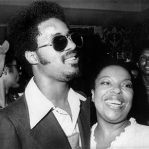 Stevie Wonder and Roberta Flack at Delmonico's Hotel for the kick-off party for Stevie's new concert tour