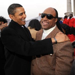 Stevie Wonder and Barack Obama