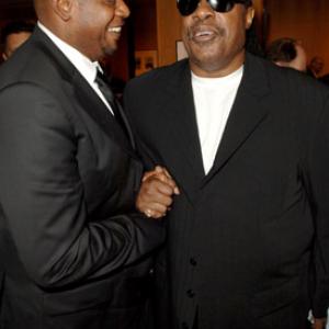 Forest Whitaker and Stevie Wonder at event of The Last King of Scotland 2006