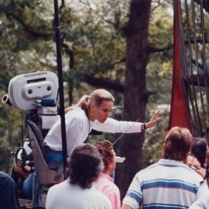 Lili Zanuck on the set of RUSH 1991