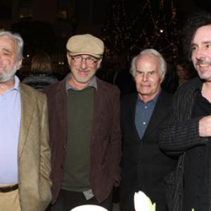Steven Spielberg, Tim Burton, Richard D. Zanuck and Stephen Sondheim at event of Sweeney Todd: The Demon Barber of Fleet Street (2007)