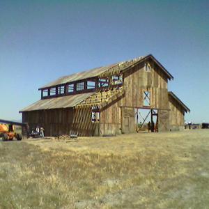 Building of one of the barns on location for Pineapple Express