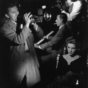 Lauren Bacall with Kirk Douglas and Hoagy Carmichael in 