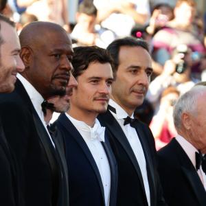 Forest Whitaker, Alexandre Desplat, Orlando Bloom and Conrad Kemp at event of Zulu (2013)