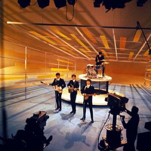 The Beatles Ringo Starr, John Lennon, Paul McCartney, George Harrison on the Ed Sullivan Show 1964/**I.V.