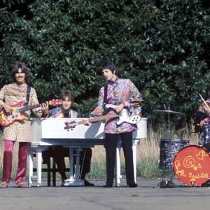 Still of Paul McCartney John Lennon George Harrison and Ringo Starr in Magical Mystery Tour 1967