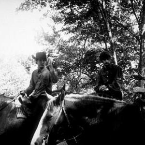 The Beatles John Lennon Paul McCartney Ringo Starr  George Harrison on horseback in Ozarks Arkansas c 1965