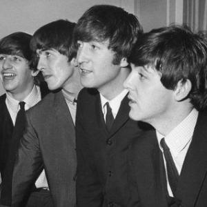 The Beatles Ringo Starr, George Harrison, John Lennon, Paul McCartney February 1964 in NY Hotel