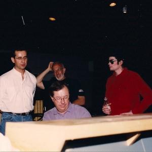 Nick Pike Stan Winston Shawn Murphy and Michael Jackson at Sony