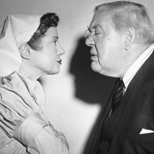 Still of Charles Laughton and Elsa Lanchester in Witness for the Prosecution 1957