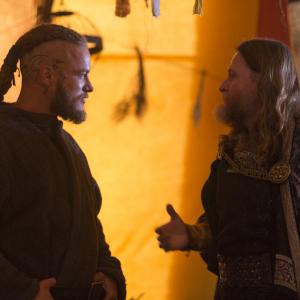 Still of Donal Logue and Travis Fimmel in Vikings Sacrifice 2013