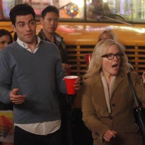 Still of Rachael Harris and Max Greenfield in New Girl 2011