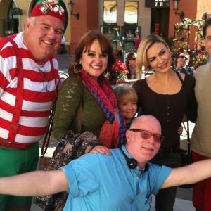 Director Sam Irvin with the cast of My Santa 2013 left to right Jim OHeir Julie Brown Gabe OMara Samaire Armstrong and Matthew Lawrence