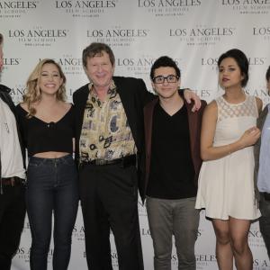 Ronnie Hadar with the cast of Tribe of the Wild during the premier screening at the Los Angeles Film School in Hollywood March 28 2014