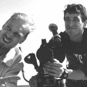 Director Matthew Harrison and cinematographer Howard Krupa on the set of Matthew Harrison's RHYTHM THIEF