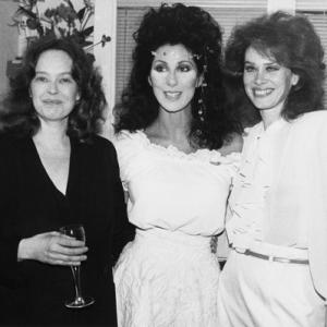 Sandy Dennis, Cher and Karen Black backstage at the Martin Beck Theatre, New York, after a performance of COME BACK TO THE 5 & DIME JIMMY DEAN, JIMMY DEAN. February 18, 1982. karenblack