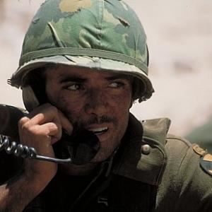Jsu Garcia as Captain Nadal call for firerpower in We Were Soldiers